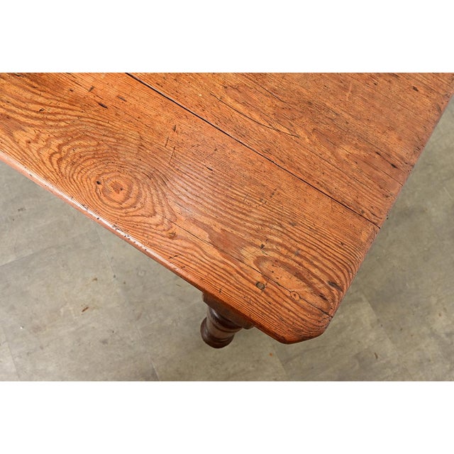 English 19th Century Pine Farmhouse Table For Sale - Image 11 of 12