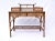 British Colonial Style Burnt Bamboo and Grasscloth Pagoda Desk and Chair For Sale - Image 10 of 12