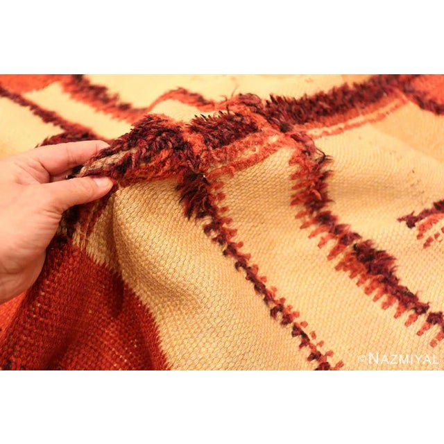 1940s 1940s Vintage Geometric Swedish Scandinavian Flat Woven Rug For Sale - Image 5 of 12