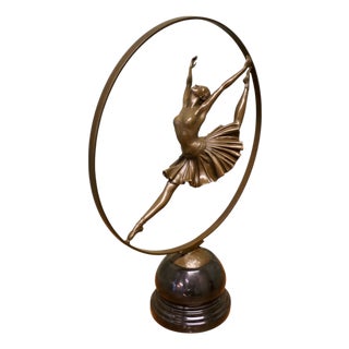 Pierre Collinet, Art Deco Ballerina Dancer, 1930, Bronze For Sale