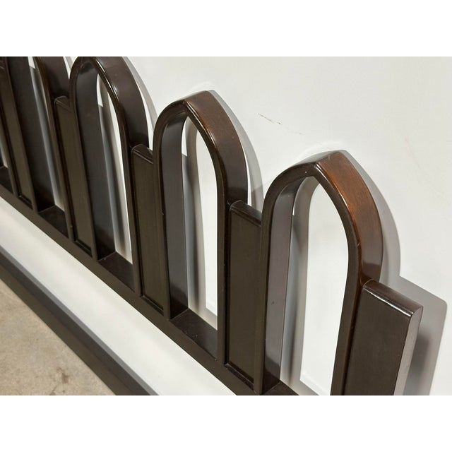 Harvey Probber “Arch” King Size Walnut Headboard, 1950 For Sale - Image 4 of 7