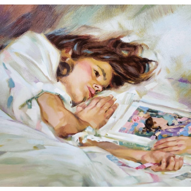 1970s Vintage American 20th C Framed Giclee Painting on Canvas by John Michael Carter For Sale - Image 5 of 12