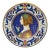 Vintage Italian Deruta Majolica Painted Renaissance Portrait Decorative Plate #3 For Sale