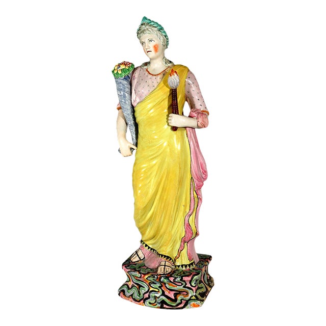 Large-Scale Staffordshire Pottery Pearlware Figure of Ceres (Plenty) For Sale