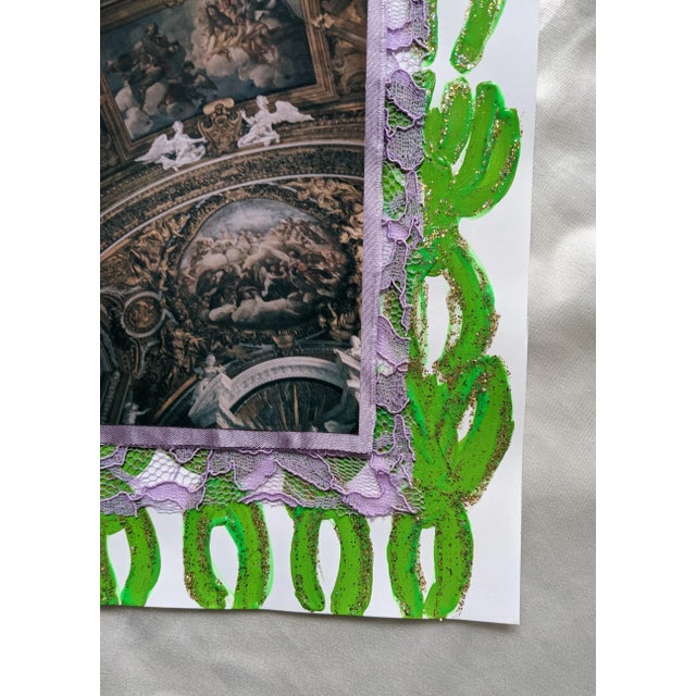 Green "And Yet" Contemporary Mixed-Media Abstract Collage by Frances Sousa For Sale - Image 8 of 8