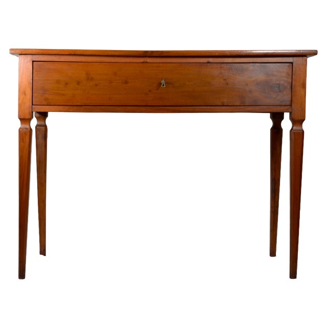 Antique Italian Cherrywood Writing Desk with Drawer, Late 18th-Early 19th Century For Sale - Image 12 of 12