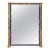 Italian Neoclassical Lapis-Blue Enameled Giltwood Mirror, 1960s For Sale