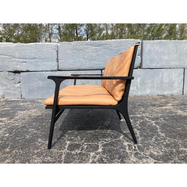 Wood Rén Lounge Chair Two Seater Sofa Stellar Works Space Copenhagen, Oak, Leather For Sale - Image 7 of 12