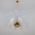 Gold Iridescent Murano Glass and Brass Palm Leaves Chandelier, 2000s For Sale - Image 8 of 8