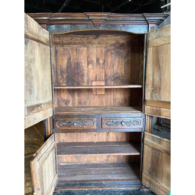 Walnut Armoire - 17th Century Northern Italian Armoire A' 4 Portes For Sale - Image 11 of 13