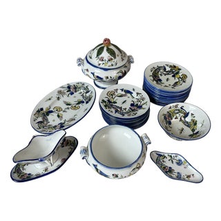 Dinner Service from Gien, 1890s, Set of 27 For Sale