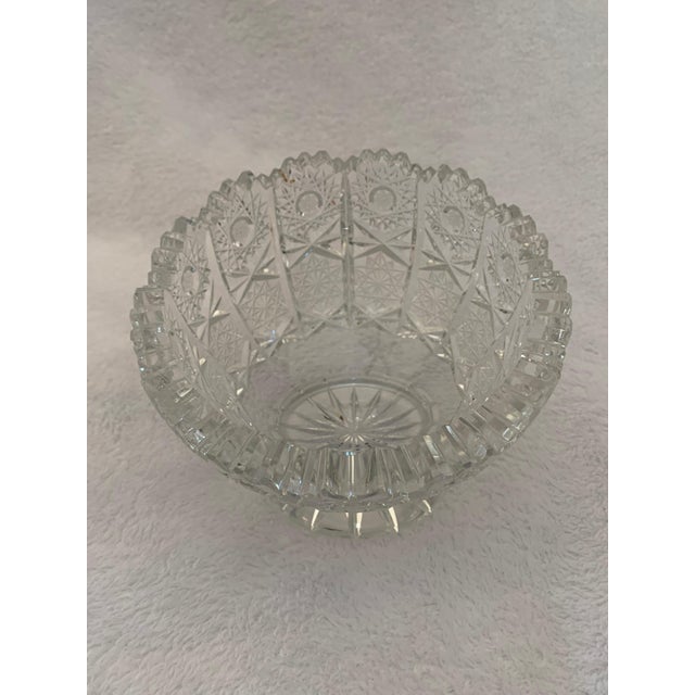Mid 20th Century Vintage Mid 20th Century American Cut Glass Small Bowl For Sale - Image 5 of 5