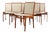 Set of 6 Danish Modern Dining Chairs in Teak in Original Oatmeal Fabric, Denmark For Sale