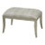 Currey & Company Garson Silver Linen Ottoman For Sale