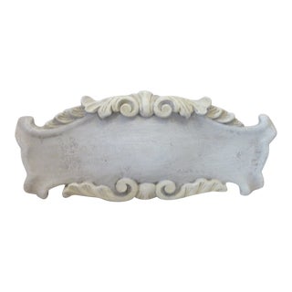 Italian Carved Wood Plaque For Sale
