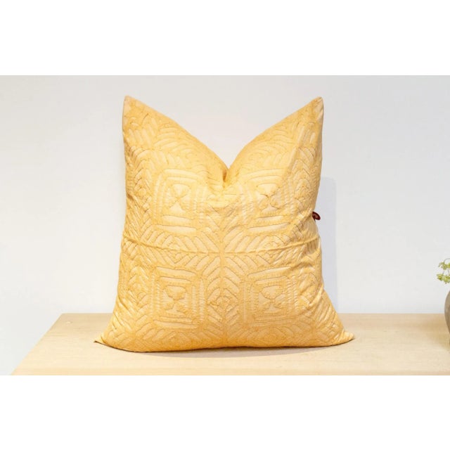 1990s Clover Lemon Handmade Pillow Cover For Sale - Image 5 of 7