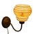 Mid-Century Modern Art Deco Wall Mounted Lamp with Marbled Glass on Brass Base For Sale - Image 3 of 9