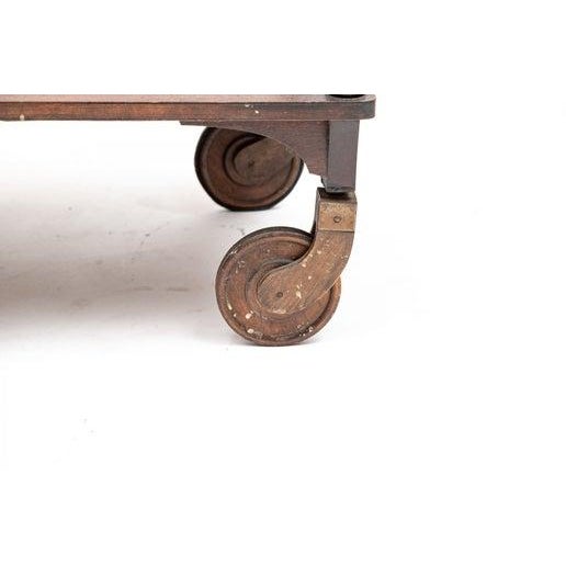 Brown Vintage Tea Cart W/ Glass Serving Tray For Sale - Image 8 of 8