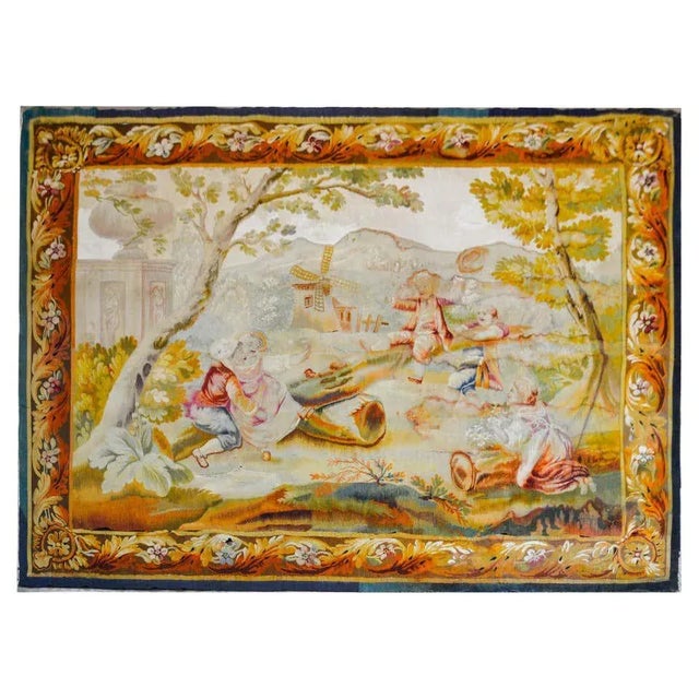 19th Century French Aubusson Tapestry For Sale - Image 13 of 13