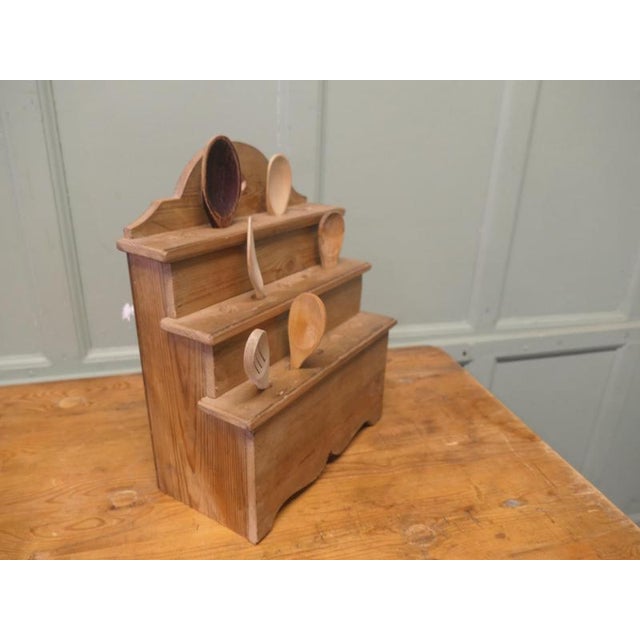 1930s Farm House Country Pine Spoon Rack, 1930 For Sale - Image 5 of 6
