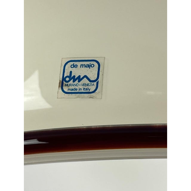 Metal Mid-Century Murano Glass and Brass Bell Pendant Light from De Majo, 1960s For Sale - Image 7 of 11