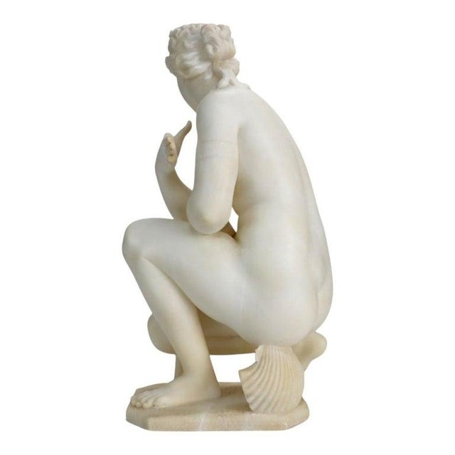 Late 19th Century P. Bazzanti Style Alabaster Statue “Crouching Venus” Unsigned For Sale - Image 12 of 15
