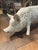 Painted White Cast Iron Pigs, Set of 2 For Sale - Image 5 of 15