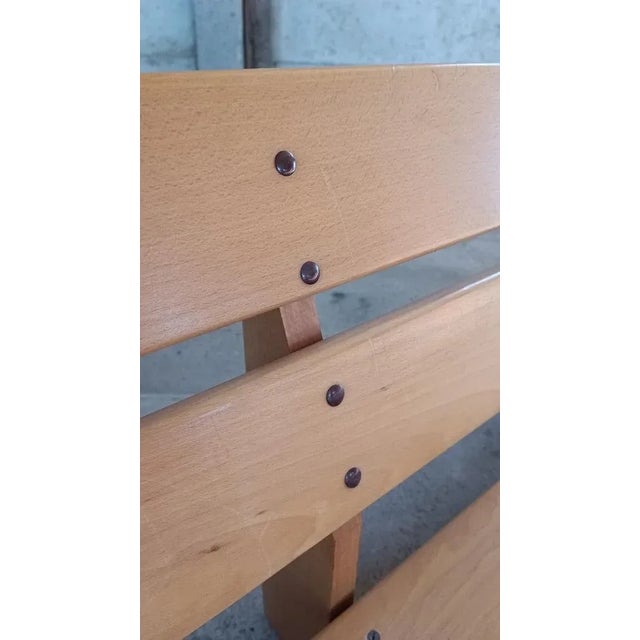 Vintage Bench in Beech, 1960s For Sale - Image 4 of 11