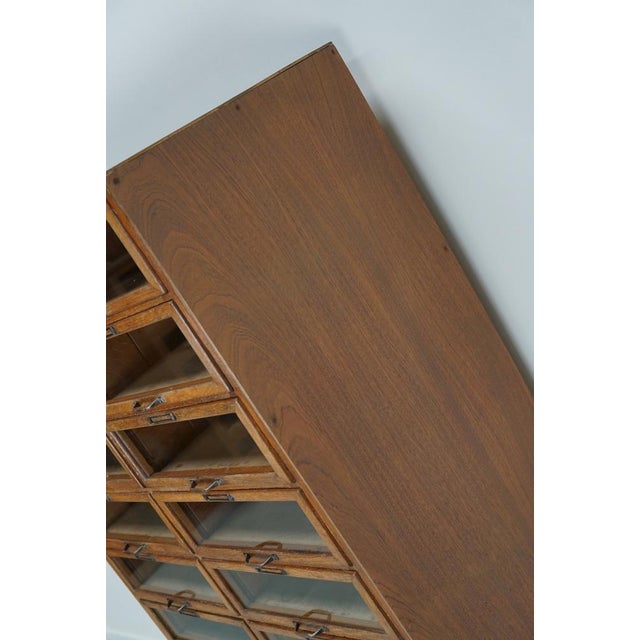 Vintage Dutch Oak Haberdashery Shop Cabinet, 1930s For Sale - Image 6 of 15
