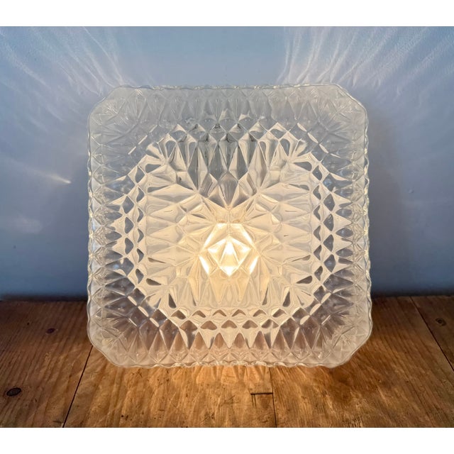 Vintage Glass Wall or Ceiling Light, 1970s For Sale - Image 11 of 16