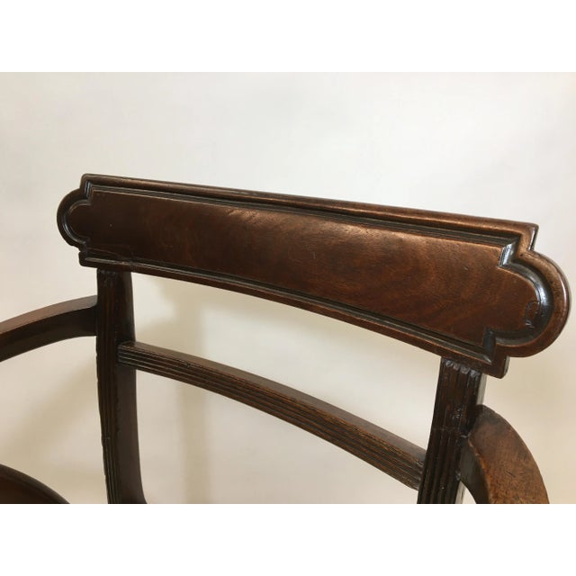 Wood Early 19th Century Regency Mahogany Arm Chair For Sale - Image 7 of 9