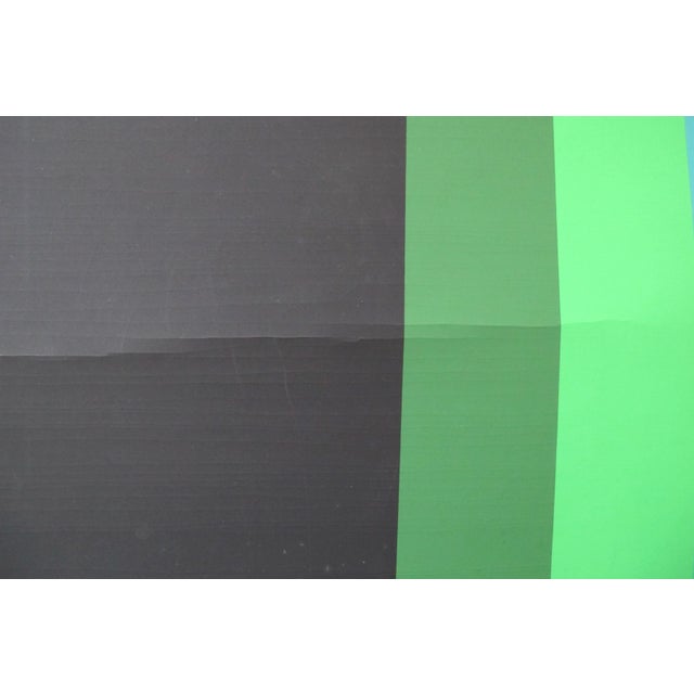 1960s 1968 Orignal French Exhibition Poster - Josef Albers, Denise Rene Gallery (Blue) For Sale - Image 5 of 7