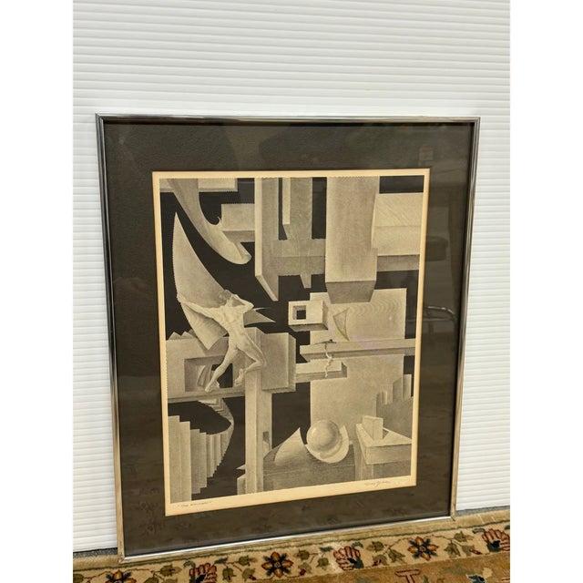 Design Plus Gallery presents the Builders Lithograph by Delbart Duchein. The piece is similar to styles of the Chrysler...