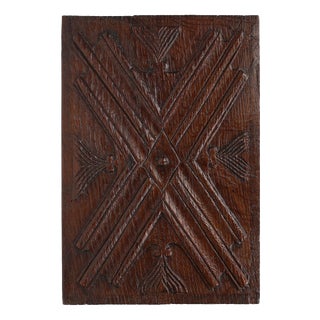 Gothic Sculpted Oak Panel, Belgium, 16th Century For Sale