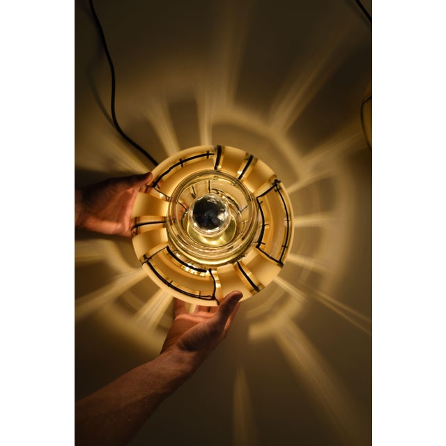 Light Yellow Tessere Ambra Murano Glass Table Lamps by Barovier & Toso, 1950s, Set of 2 For Sale - Image 8 of 9