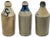 Blue Collection of 3 Exceptionally Nice Large Antique American Blue Decorated Stoneware Beer & Ale Bottles - Circa 1870s For Sale - Image 8 of 12