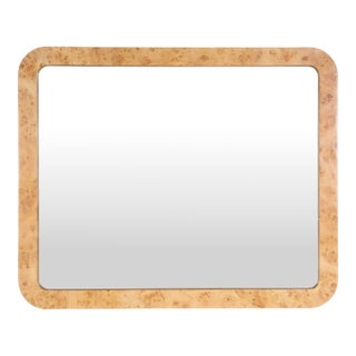 Cora 44 in. W x 36 in. H Rectangular Mappa Burl Wall Mirror, Light Burl For Sale