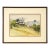 Grey Barn and Brown House - Rural California Landscape in Watercolor on Paper by Alice Duke For Sale