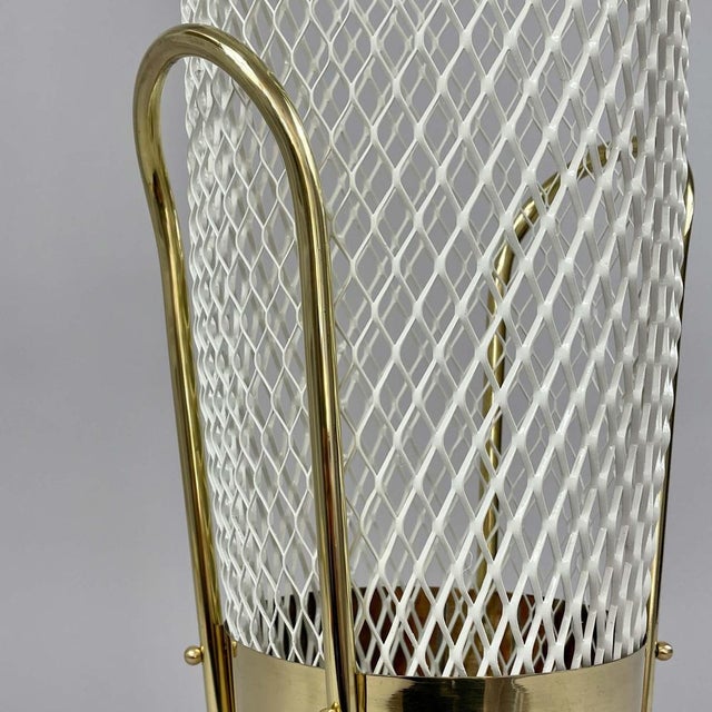 Mid-Century Modern Brass and White Metal Umbrella Stand, Italy, 1950s For Sale - Image 12 of 18
