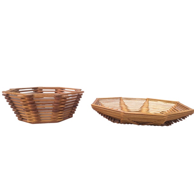 Vintage Popsicle Stick Folk Art Decorative Bowl For Sale - Image 14 of 15