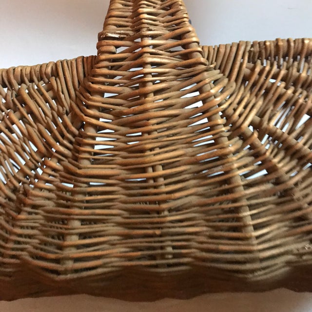 Mid 19th Century Antique Willow Reed Buttocks Basket Chairish