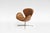 Vintage Swivel Swan Chair in Cognac Leather by Arne Jacobsen for Fritz Hansen, 1950s For Sale - Image 3 of 8