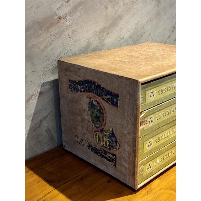 Vintage Cucirino Tre Stelle Display Chest of Drawers, Italy 1950 For Sale - Image 9 of 17