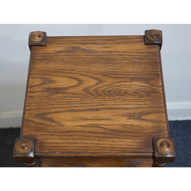 Brown Pennsylvania House Solid Oak Rustic European Style 12" Square Tiered Shelf / Etagere For Sale - Image 8 of 8