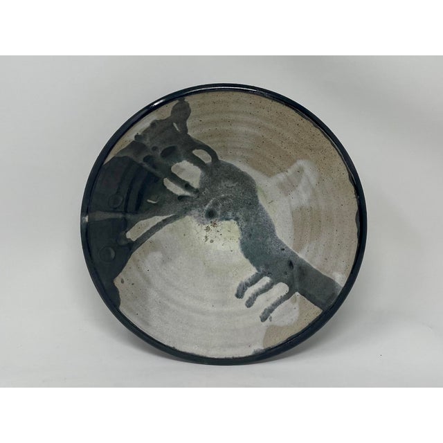 Mid 20th Century Vintage Organic Modern Glazed Studio Pottery Bowl For Sale - Image 5 of 11