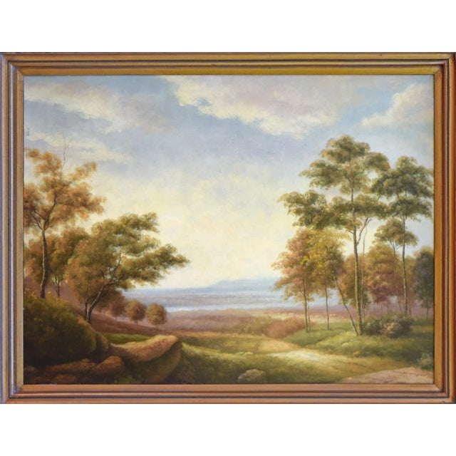 Large contemporary landscape painting painted in traditional style by L Stephano, signed lower right. Oil on canvas...