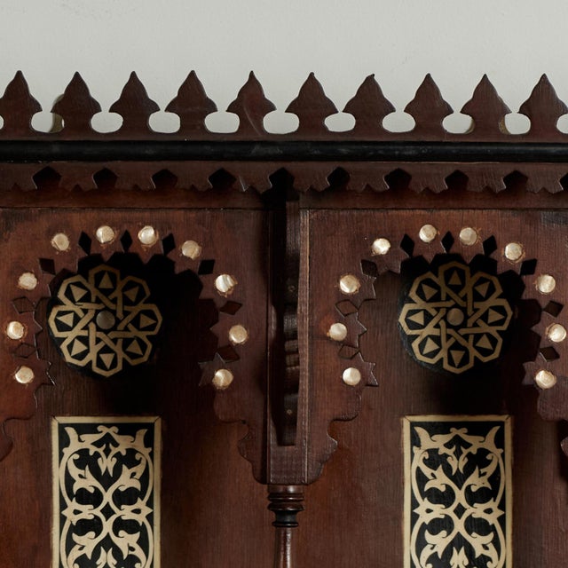 Moroccan Antique Moroccan Inlaid Wall Bracket or Shelf For Sale - Image 3 of 11
