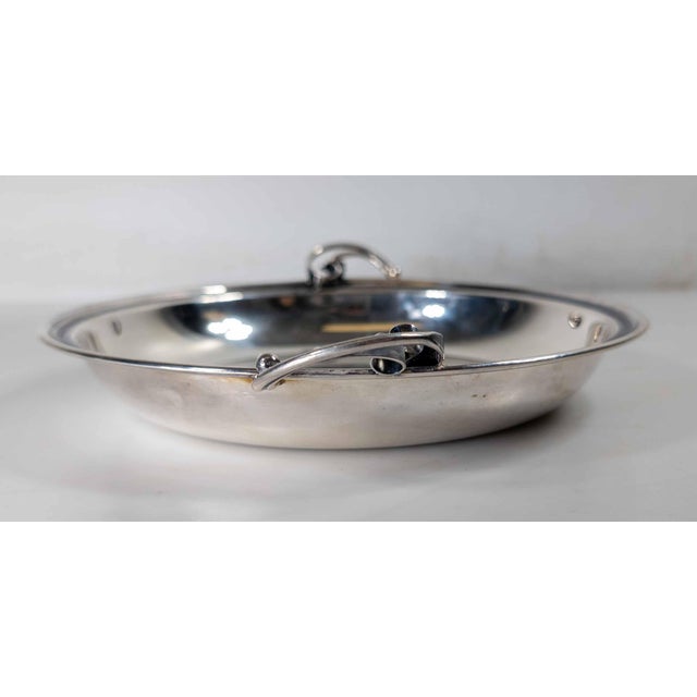 Mid 20th Century Mid-Century Danish Silverplate Art Deco Style Bowl For Sale - Image 5 of 12