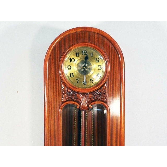 Art Deco Mahogany Standing Clock, 1930s For Sale - Image 5 of 18