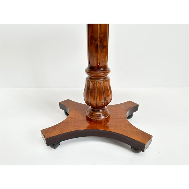 Brown Vintage Wine Table in Walnut Veneer, 1920s For Sale - Image 8 of 12